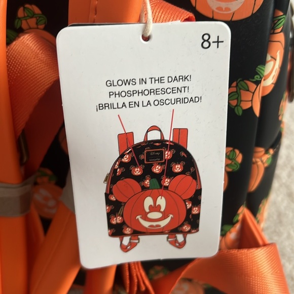 Glow in the Dark Mickey Pumpkin Loungefly - Picture 6 of 10